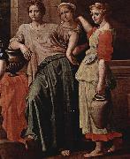 Nicolas Poussin Eliezer et Rebecca oil painting reproduction